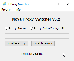 proxy auto-config using Nova Proxy Switcher